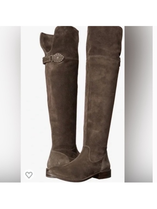 Frye Shoes - Frye "Shirley" over the knee Suede Military Green Combat boot Size 7